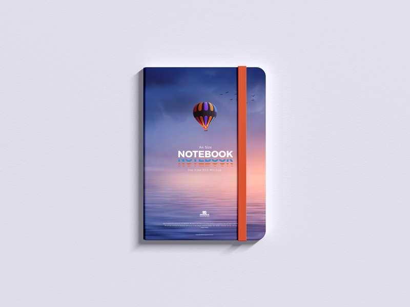 Free Top View PSD Notepad Mockup