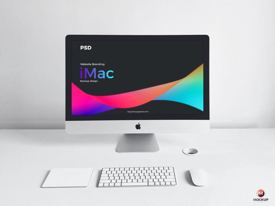 Free Website Branding iMac Mockup