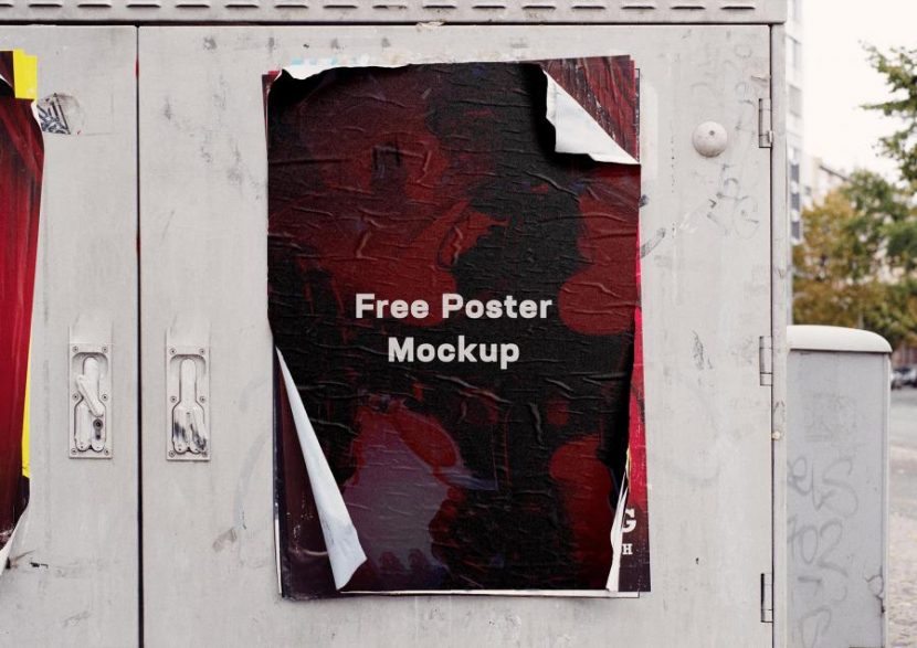 Download Free Wrinkled Poster Mockup - FreeMockup