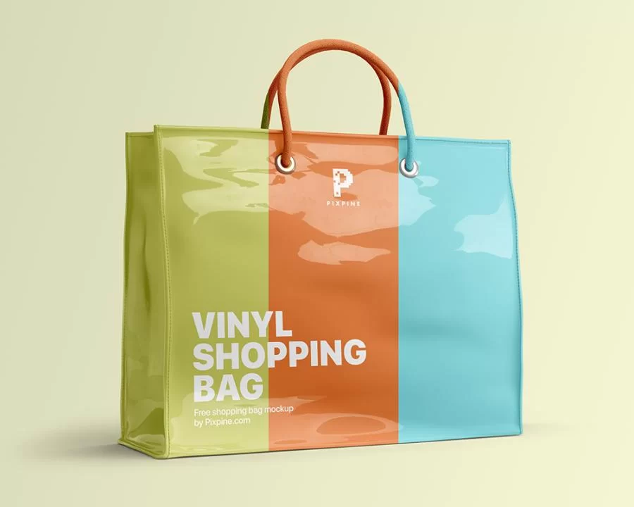 Vinyl Shopping Bag Free Mockup