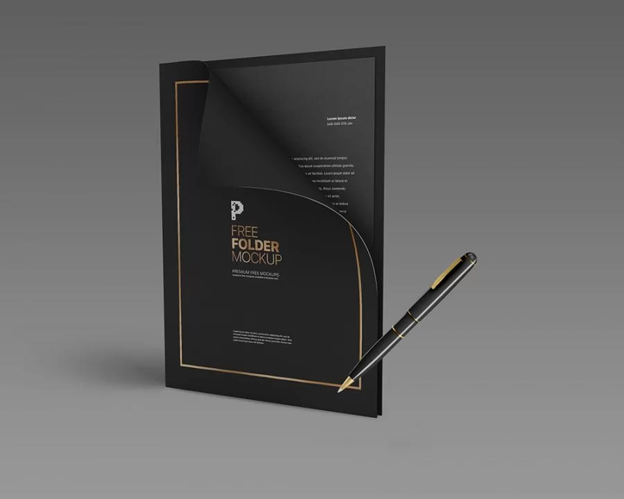 Free Presentation Pocket Folder Mockup
