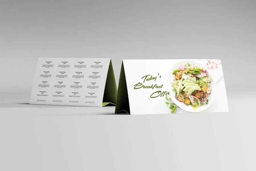 Landscape Table Tent Free Mockup