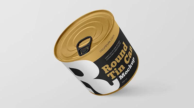 3 Free Round Tin Can Mockups