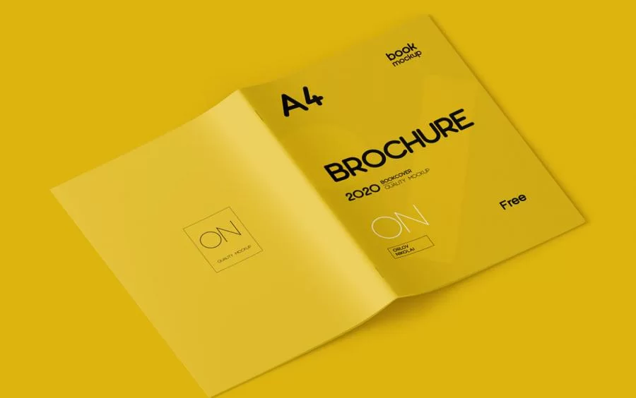 A4 Brochure Free (PSD) Mockup