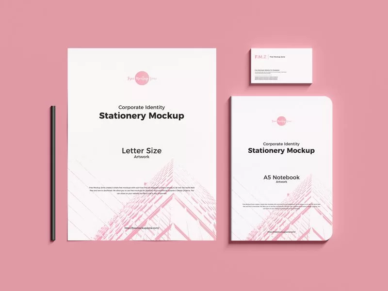Corporate Identity Stationery Free (PSD) Mockup