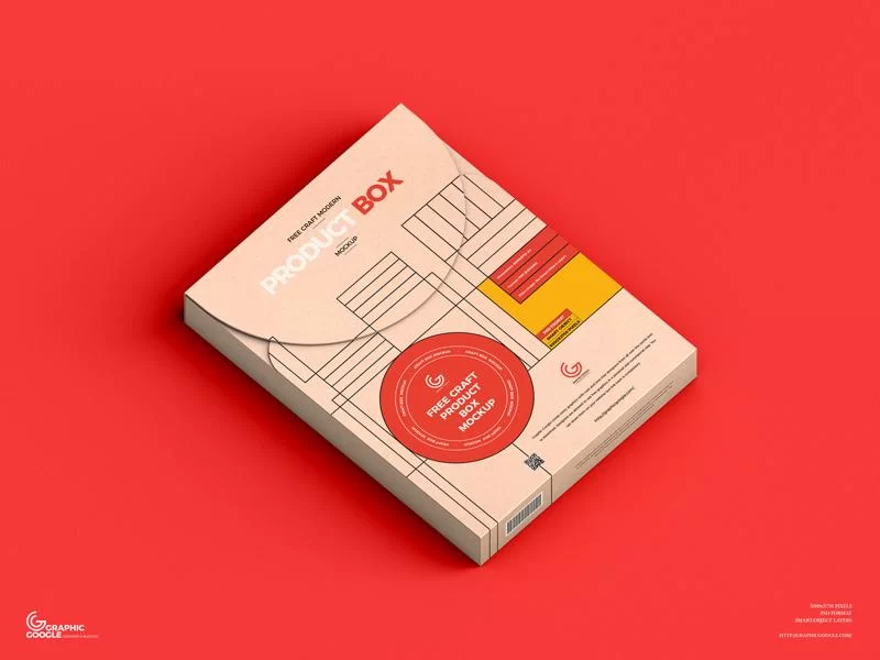 Free Craft Modern Product Box Mockup