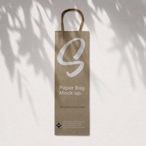 Free (PSD) Brown Paper Bag Mockup