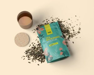Free (PSD) Tea Branding Packaging Mockup