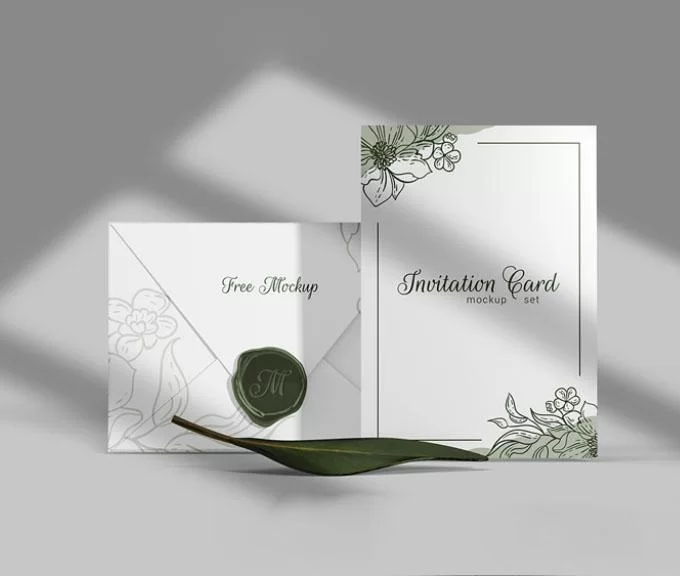 Free (PSD) Elegant Invitation Mockup