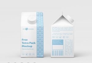 Free Tetra Pack Mockup Template