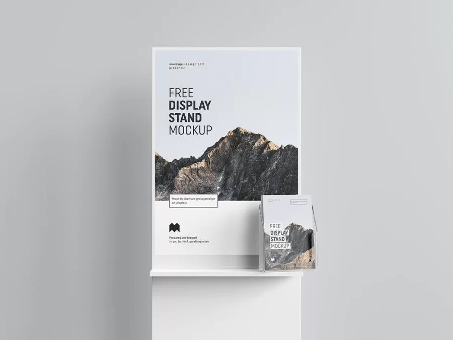 Free Trade Show Poster Display Mockup