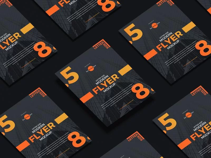 Letter Size Modern Flyer Free Mockup