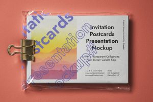 Download Free A5 Postcard with Envelope Mockup - FreeMockup