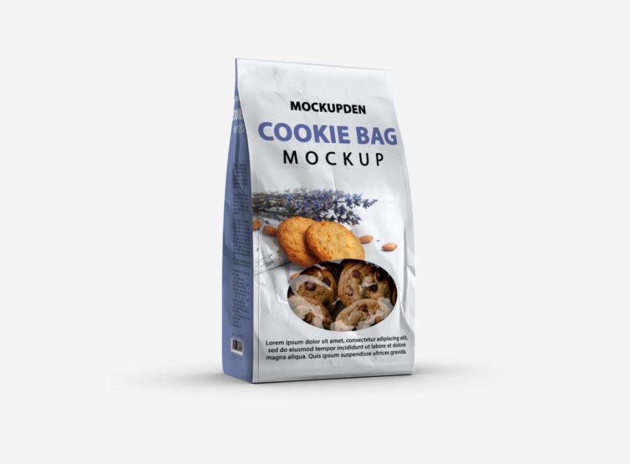 Cookie Packaging Bag Free Mockup (PSD)