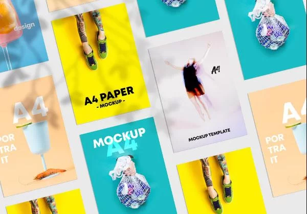Creative Grid Flyers Mockup (PSD)