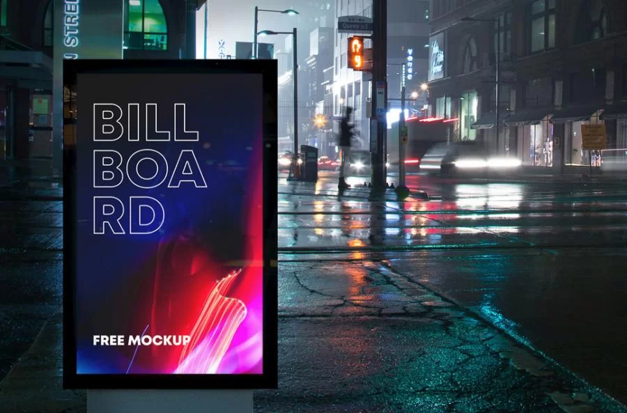 Free Billboard Advertising Mockup (PSD)