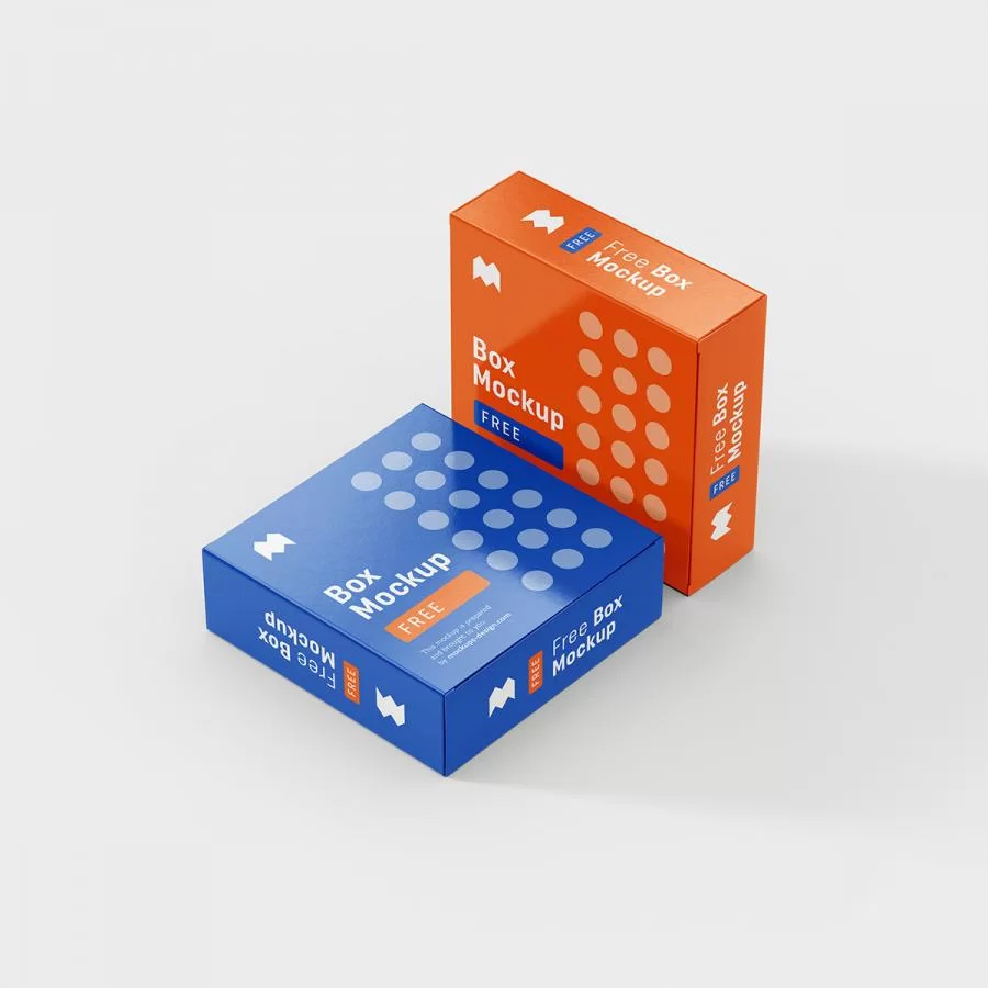 Free Courier Box Mockups
