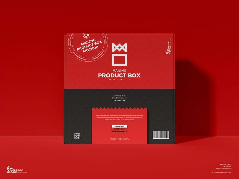 Free Mailing Product Box Mockup