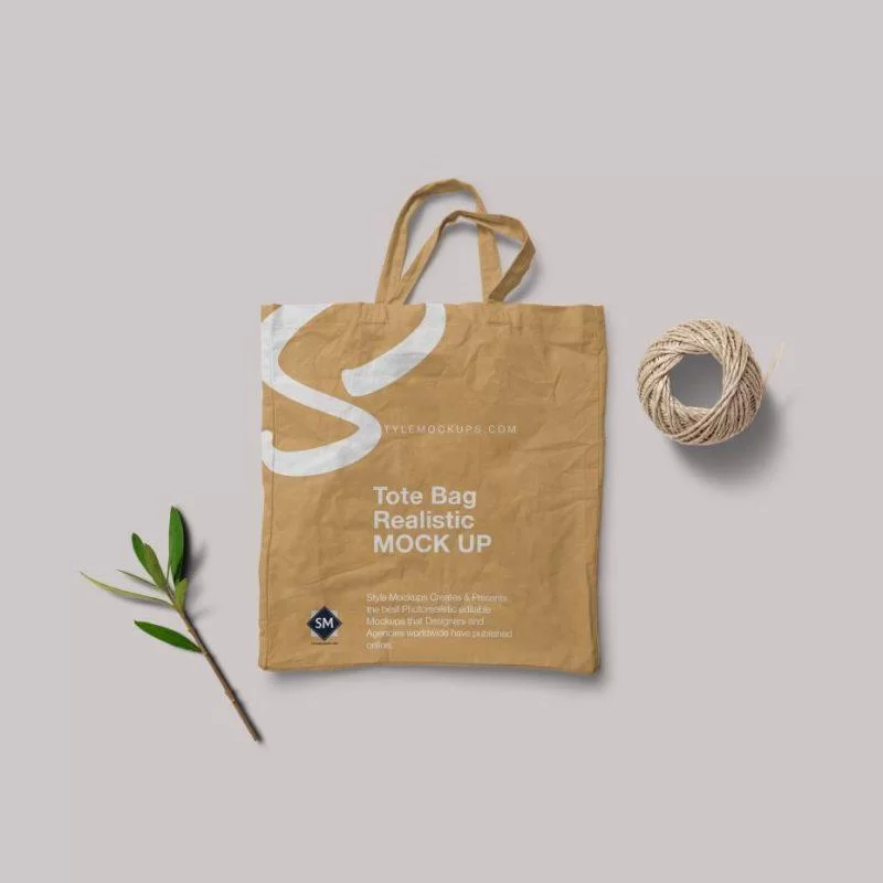 Free PSD Tote Bag Mockup