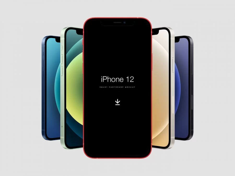 Free PSD iPhone 12 Mockup