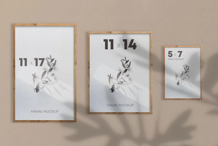 Free Poster Frames Mockup (PSD)