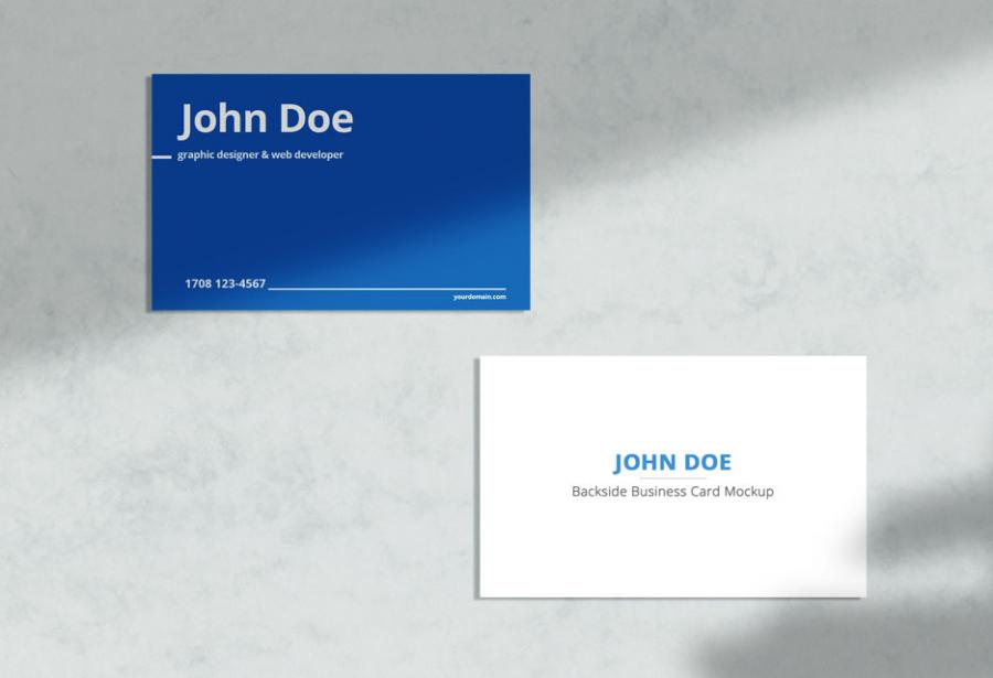 Free Simple Business Card Mockup