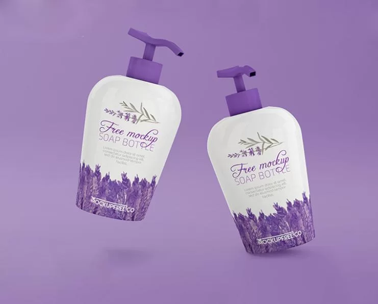 Free Soap Dispenser Bottle Mockup