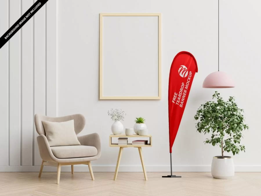 Teardrop Mockup Free Mockup (PSD)