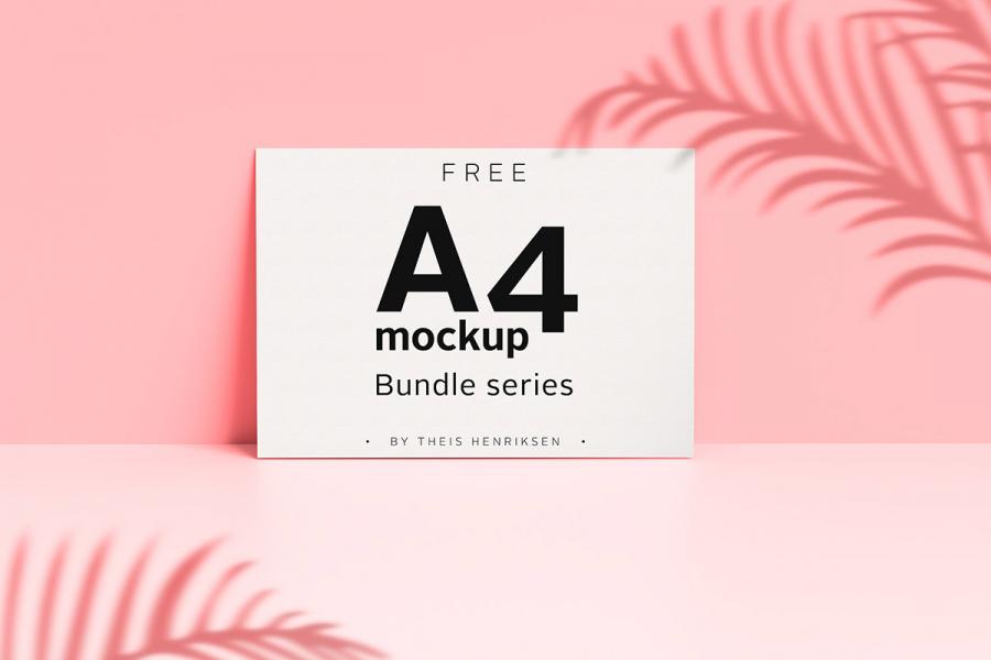 Free A4 Poster Bundle Series Mockup