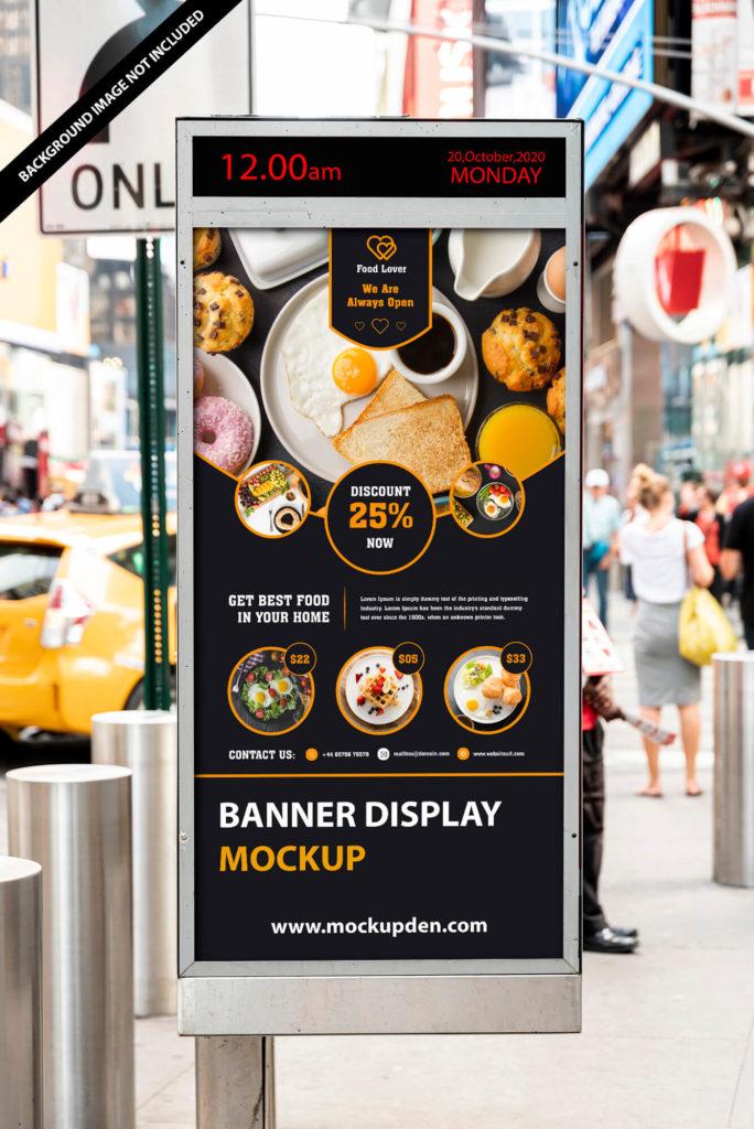 Free Banner Display Mockup Template