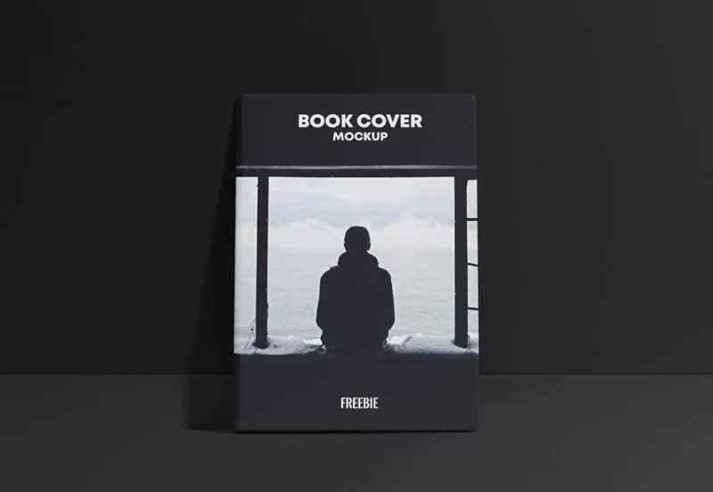 Free Book Cover Scene Mockup (PSD)