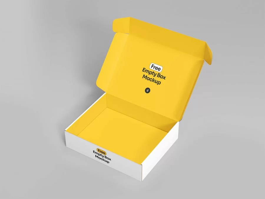 Free Open Empty Box Mockup (PSD)