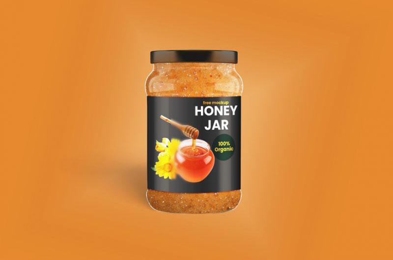 Honey Jar / Jam Brand Free Mockup (PSD)