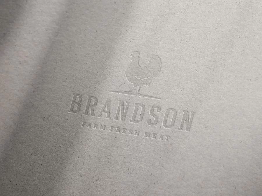 Letterpress Logo Free Mockup (PSD)