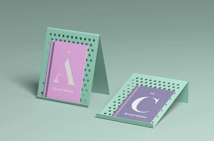 Free Brochure Display Mockup (PSD)