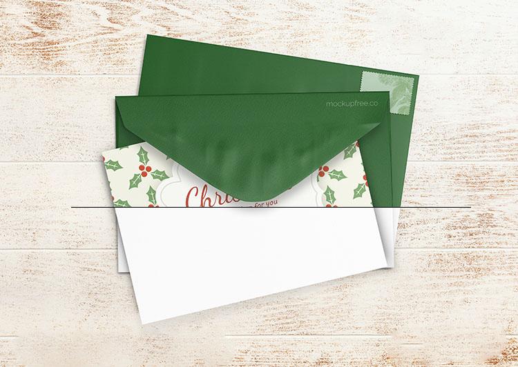 Free Christmas Cards Mockup (PSD) – FreeMockup.net