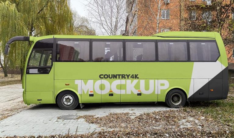Download Free City Bus Mockup (PSD) - FreeMockup