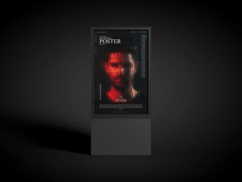 Free Citylight Advertising Poster Mockup