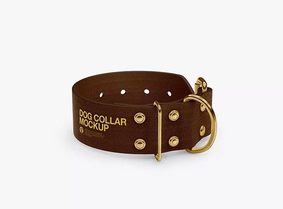 Free Linen Dog Collar Mockup