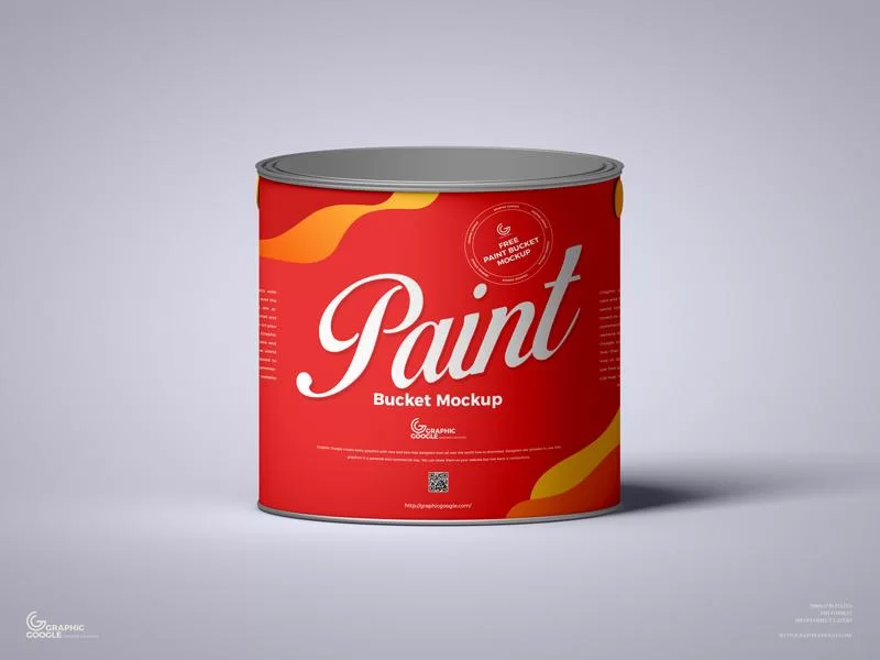 Free Paint Bucket Mockup (PSD)