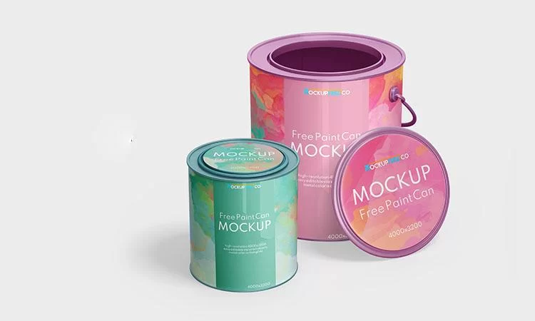 Free Paint Can Mockup Set (PSD)