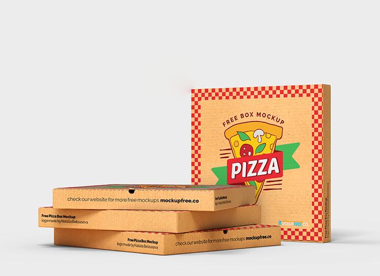 Free Pizza Box Mockup (PSD)