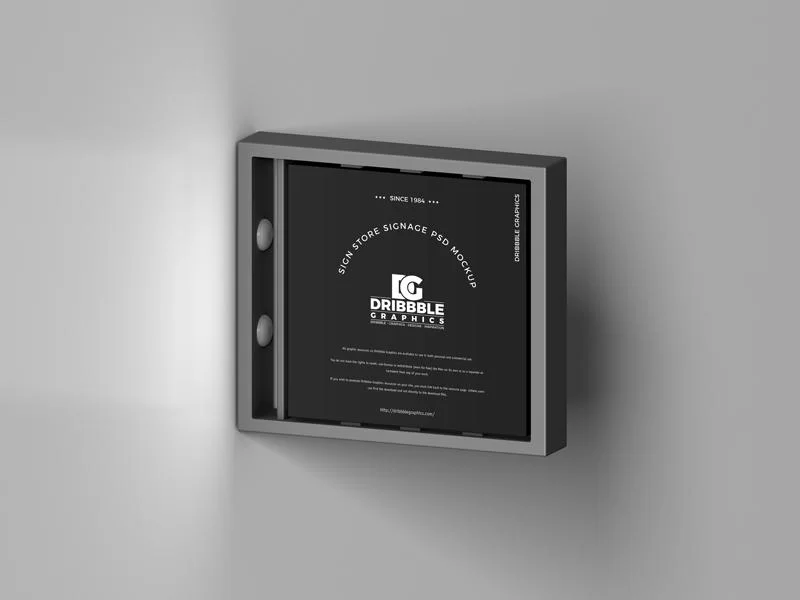 Free Sign Store Signage Mockup (PSD)