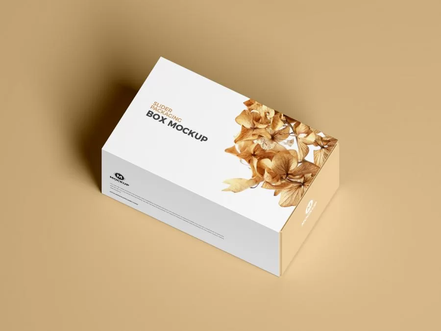 Free Slider Packaging Box Mockup