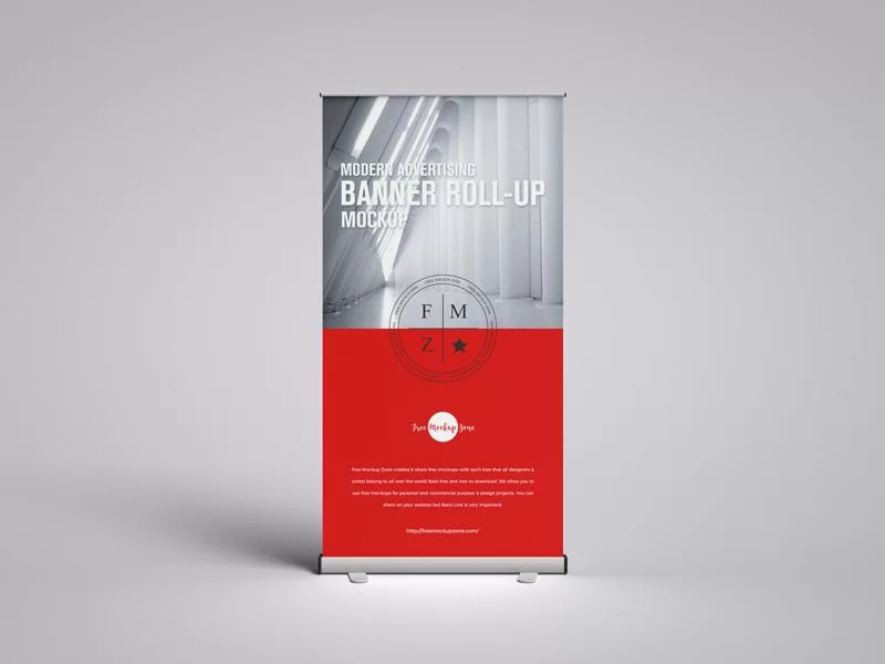 Modern Advertising Banner Roll-up Free Mockup