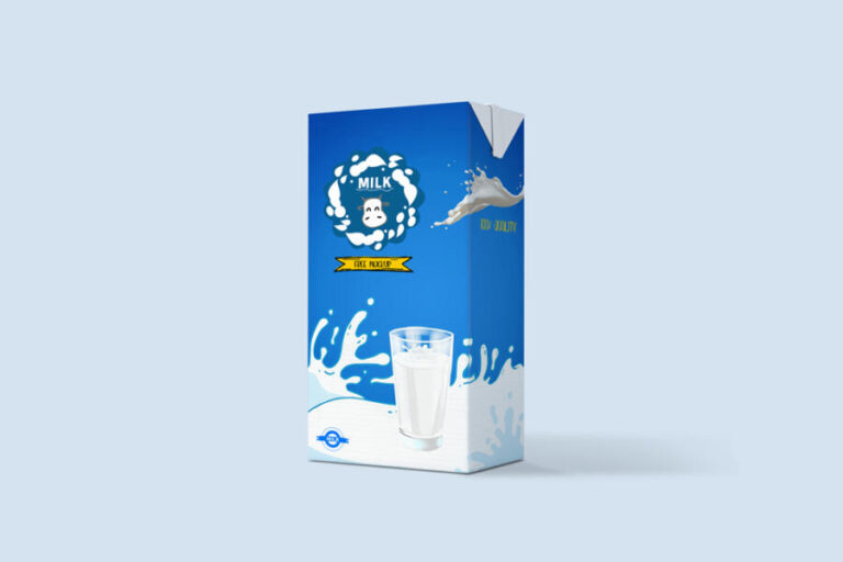 Classic Milk Packaging Free Mockup - FreeMockup
