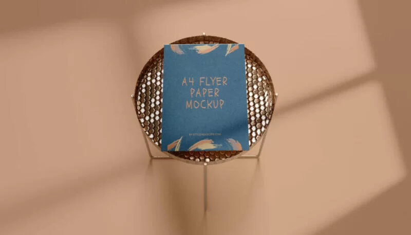 Free A4 Flyer Paper Mockup (PSD)