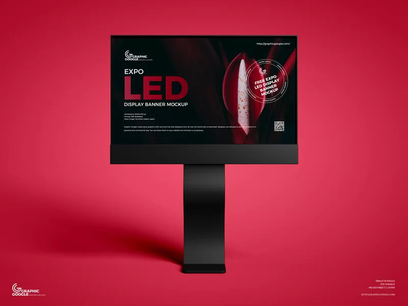 Free Expo LED Display Banner Mockup