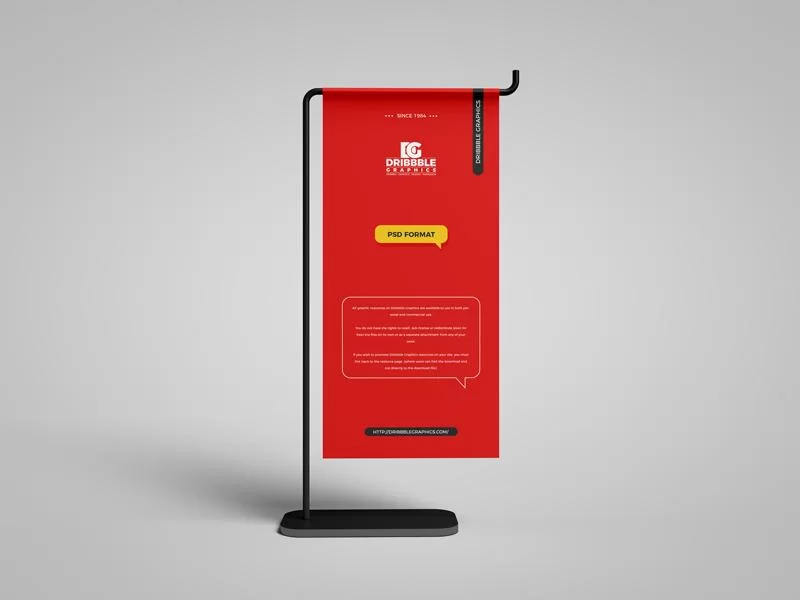 Free Table Top Banner Mockup (PSD)