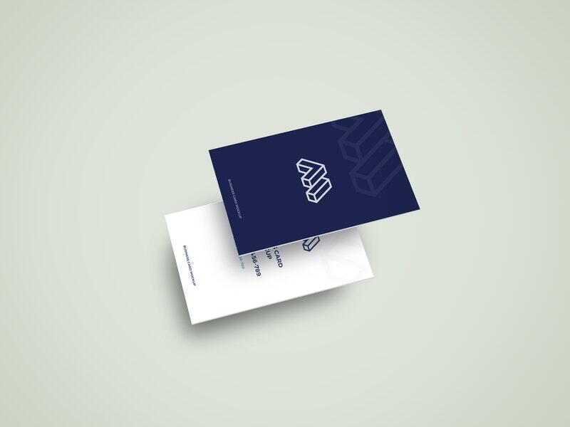 Free Two Business Cards Mockups